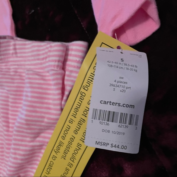 Carters - Girls Long Sleeve Pajamas - Picture 3 of 3